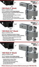 Load image into Gallery viewer, Weigh Safe LTB8-2.5-CER-BLA Drop Hitch Receiver: 2.5 Inches Adjustable
