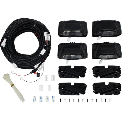 Westin 28-51003 R5 LED Light Kit Black Includes 4 end caps with Integrated LED Lights and Wiring Harness