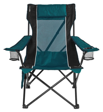 Kijaro Sling Folding Camping Chair - Enjoy The Outdoors in This Outdoor Chair with a Built-in Cup Holders and Side Organizer OR Side Cooler - Includes a Detachable Pillow