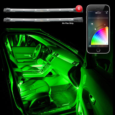 XKGLOW chrome App Control Car Mini LED Accent Light Kit - Interior