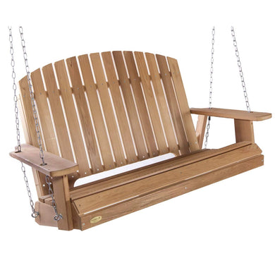 All Things Cedar PS50 Adirondack Outdoor Swing | 4-ft Cedar Porch Swing | Unmatched Craftsmanship, Durable Garden Swing | Spacious Seat, Compatible with A-Frame and Pergola Arbor | 52x24x35