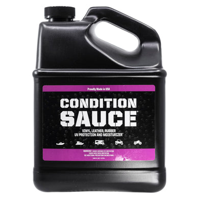 Boat Bling Condition Sauce Premium Interior Moisturizer with UV Protection, for Boats, RVs, Powersport Vehicles and More (1 Gallon, Conition Sauce) (Condition Sauce, Gallon)