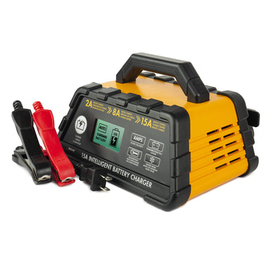 Wagan EL7407 15A Intelligent 12V Battery Charger 6/12V Battery Maintainer Fully Automatic Smart Charger