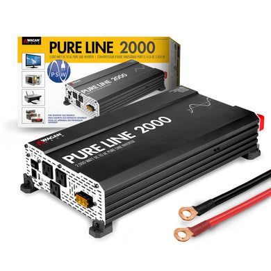 Wagan EL3802 Pure Line 700 Watt Power Inverter 1400 Watt Peak Surge Power DC 12V to 110V AC Car Pure Sine Wave Power Inverter for Home RV Camping Van Life Off Grid ETL Certified