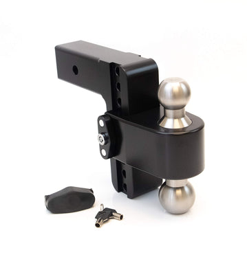 Weigh Safe LTB6-2.5-CER-BLA Drop Hitch Receiver: 2.5 Inches Adjustable, Black