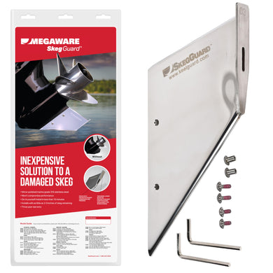 MEGAWARE KEELGUARD SkegGuard 27412 Skeg Protector with Drain Hole - Protects Against Ramp Dragging - Fits Mercury 200-225-250-300HP 4 Stroke ProXS Torque Master, 4.6L V8 4.8