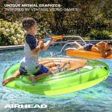 Load image into Gallery viewer, Airhead Sloth Pixelated Inflatable Pool Float, Green
