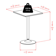 Load image into Gallery viewer, Obsidian 3-Pc Square Pub Table and Round Seat Counter Stools, Black
