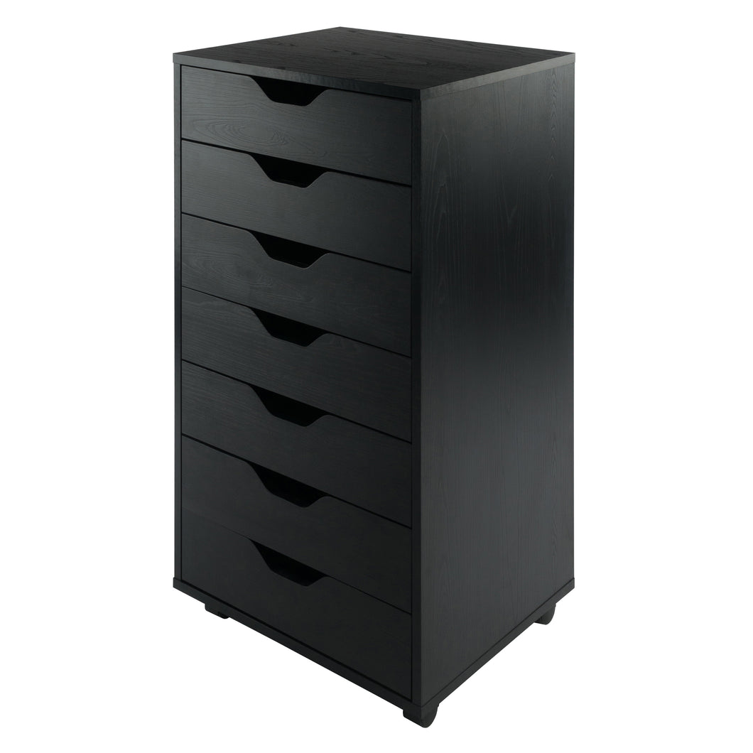 Halifax 7-Drawer Cabinet, Black