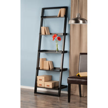 Load image into Gallery viewer, Bailey 5-Tier Leaning Shelf, Black
