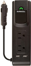 Load image into Gallery viewer, Duracell DRINVPS175 Black 175 Watt Portable Power Inverter
