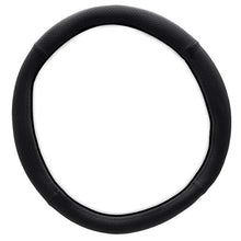 Load image into Gallery viewer, RoadPro RPSW3006 Black 18&quot; Genuine Leather Steering Wheel Cover
