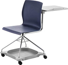 Load image into Gallery viewer, National Public Seating Mobile Chair with Tablet Arm and Storage, Blue
