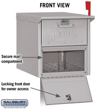 Load image into Gallery viewer, Salsbury Industries - 4325SLV Roadside Mailbox, Silver, 12.5 in. W x 13.625 in. H x 18.25 in. D
