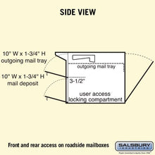 Load image into Gallery viewer, Salsbury Industries - 4325SLV Roadside Mailbox, Silver, 12.5 in. W x 13.625 in. H x 18.25 in. D
