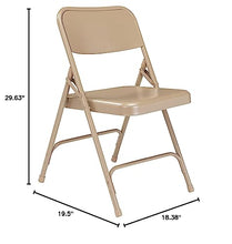 Load image into Gallery viewer, NPS 200 Series Premium All-Steel Double Hinge Folding Chair (Beige)
