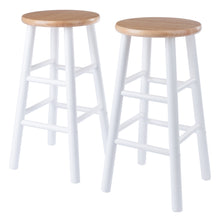 Load image into Gallery viewer, Huxton 2-Pc Counter Stool Set, Natural and White
