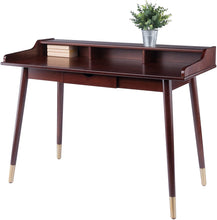 Load image into Gallery viewer, Winsome Indoor Workstation Unit 47.2&quot; W x 22&quot; D x 34&quot; H Sonja Writing Desk, Walnut
