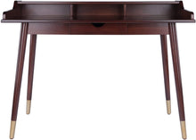 Load image into Gallery viewer, Winsome Indoor Workstation Unit 47.2&quot; W x 22&quot; D x 34&quot; H Sonja Writing Desk, Walnut
