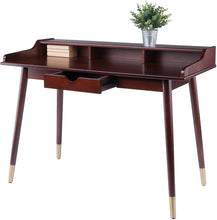 Load image into Gallery viewer, Winsome Indoor Workstation Unit 47.2&quot; W x 22&quot; D x 34&quot; H Sonja Writing Desk, Walnut
