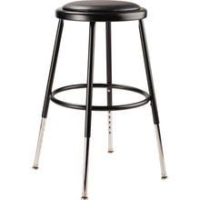 Load image into Gallery viewer, National Public Seating NPS 6400 Series 32-39&quot; Vinyl Padded Steel Metal Heavy Duty Stool in Black
