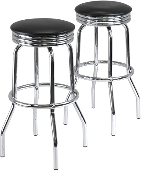 Winsome Wood Summit Stool, Black