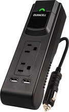 Load image into Gallery viewer, Duracell DRINVPS175 Black 175 Watt Portable Power Inverter
