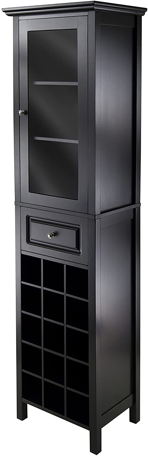 Winsome Burgundy Wine Storage, Black