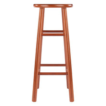 Load image into Gallery viewer, Tabby 2-Pc Bar Stool Set, CherryEach stool stands at 13.5&quot;W x 13.5&quot;D x 30.16&quot;H. Seat dimension is 13&quot; round. Max 220 lbs.
