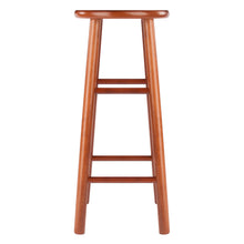 Load image into Gallery viewer, Tabby 2-Pc Bar Stool Set, CherryEach stool stands at 13.5&quot;W x 13.5&quot;D x 30.16&quot;H. Seat dimension is 13&quot; round. Max 220 lbs.
