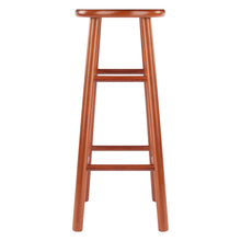 Load image into Gallery viewer, Tabby 2-Pc Bar Stool Set, CherryEach stool stands at 13.5&quot;W x 13.5&quot;D x 30.16&quot;H. Seat dimension is 13&quot; round. Max 220 lbs.
