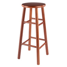 Load image into Gallery viewer, Tabby 2-Pc Bar Stool Set, CherryEach stool stands at 13.5&quot;W x 13.5&quot;D x 30.16&quot;H. Seat dimension is 13&quot; round. Max 220 lbs.
