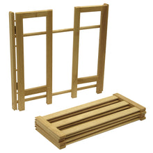 Load image into Gallery viewer, Clifford 4-Tier Shoe Rack, Stackable, NaturalOverall shoe rack size is 27.8&quot;W x 11.5&quot;D x 25.9&quot;H. Max stacked 2 units.
