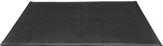 Imports Décor Rubber Doormat and Boot Scraper, Black Diamond, 35.5