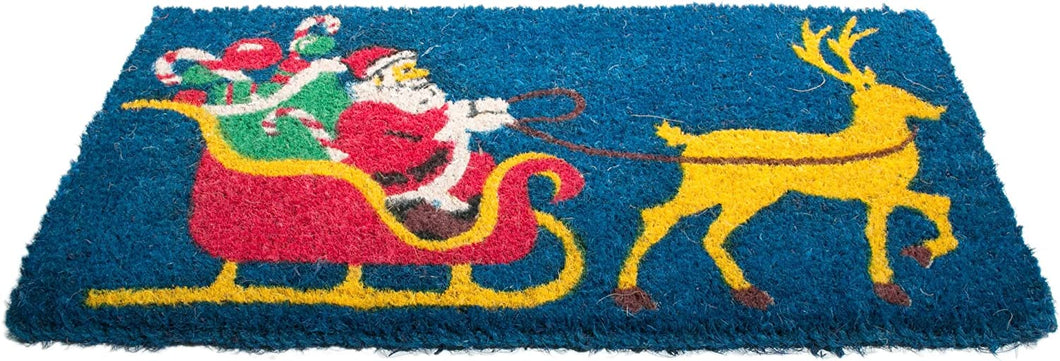 Imports Décor Santa Claus Printed Coir Doormat, 30 by 18 by 1-Inch