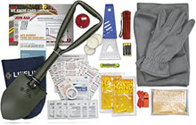 Load image into Gallery viewer, Roll over image to zoom in LIFELINE 4390 AAA Severe Weather Emergency Road Safety Kit - 66 Pieces - Featuring Emergency Folding Shovel, Fleece Set, Fire Starter, Flashlight and More
