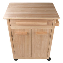 Load image into Gallery viewer, Hackett Kitchen Cart, NaturalOverall cart size is 26.9&quot;W x 18.2&quot;D x 34.3&quot;H.  Cart top is 26&quot;W x 18.2&quot;D.
