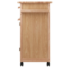 Load image into Gallery viewer, Hackett Kitchen Cart, NaturalOverall cart size is 26.9&quot;W x 18.2&quot;D x 34.3&quot;H.  Cart top is 26&quot;W x 18.2&quot;D.
