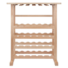 Load image into Gallery viewer, Vinny 24-Bottle Wine Rack, NaturalOverall wine rack size is 31.5&quot;W x 16.2&quot;D x 35.6&quot;H. Top surface area of 31.5&quot;W x 16.2&quot;D.
