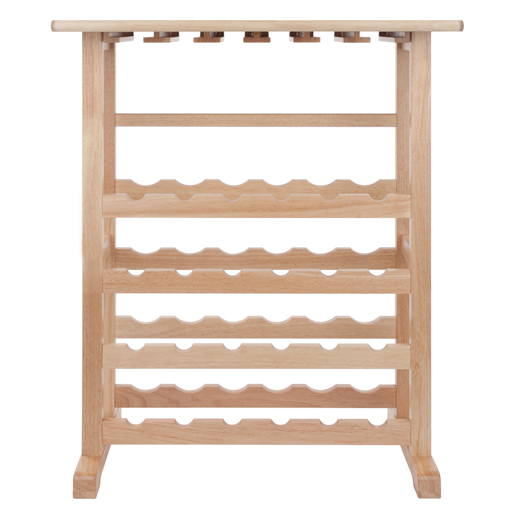 Vinny 24-Bottle Wine Rack, NaturalOverall wine rack size is 31.5