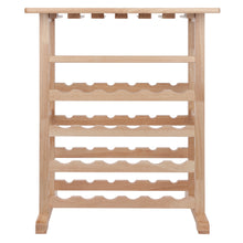 Load image into Gallery viewer, Vinny 24-Bottle Wine Rack, NaturalOverall wine rack size is 31.5&quot;W x 16.2&quot;D x 35.6&quot;H. Top surface area of 31.5&quot;W x 16.2&quot;D.
