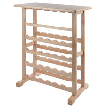 Load image into Gallery viewer, Vinny 24-Bottle Wine Rack, NaturalOverall wine rack size is 31.5&quot;W x 16.2&quot;D x 35.6&quot;H. Top surface area of 31.5&quot;W x 16.2&quot;D.
