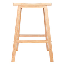 Load image into Gallery viewer, Satori Saddle Seat Counter Stool, NaturalStool assembled size is 17.4&quot;W x 14.4&quot;D x 24&quot;H
