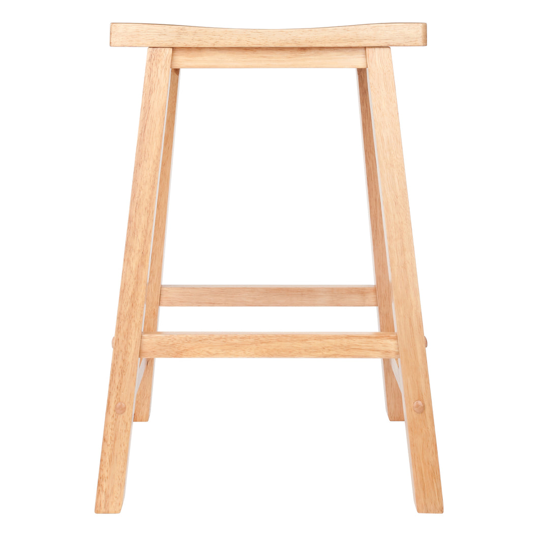 Satori Saddle Seat Counter Stool, NaturalStool assembled size is 17.4