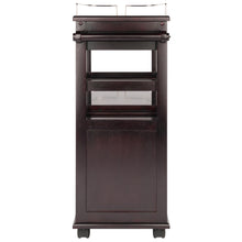 Load image into Gallery viewer, Jimmy Entertainment Cart, EspressoCart overall size is 35.4&quot;W x 15.3&quot;D x 35.9&quot;H.  Top serving area is 24.4&quot;W x 14.5&quot;D.
