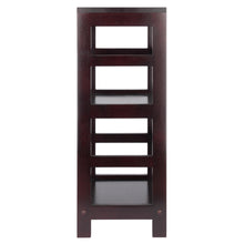 Load image into Gallery viewer, Leo 2-Tier Storage Shelf, EspressoOpen flow desined 2-Section shelf assembled size is 13.3&quot;W x 11.2&quot;D x 29.2&quot;H.  Shelf clearance is 12&quot;.
