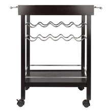 Load image into Gallery viewer, Johnnie Bar Cart, EspressoBar Cart assembled size is 30.7&quot;W x 18.3&quot;D x 33.1&quot;H.
