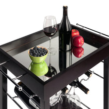 Load image into Gallery viewer, Johnnie Bar Cart, EspressoBar Cart assembled size is 30.7&quot;W x 18.3&quot;D x 33.1&quot;H.
