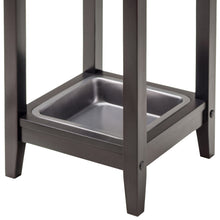 Load image into Gallery viewer, Jana Umbrella Stand with Tray, EspressoOverall size is 11&quot;W x 11&quot;D x 26&quot;H
