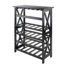 Load image into Gallery viewer, Rio 24-Bottle Wine Rack, EspressoOverall size is 28.74&quot;W x 13.39&quot;D x 35.67&quot;H.  Top can use as serving station.
